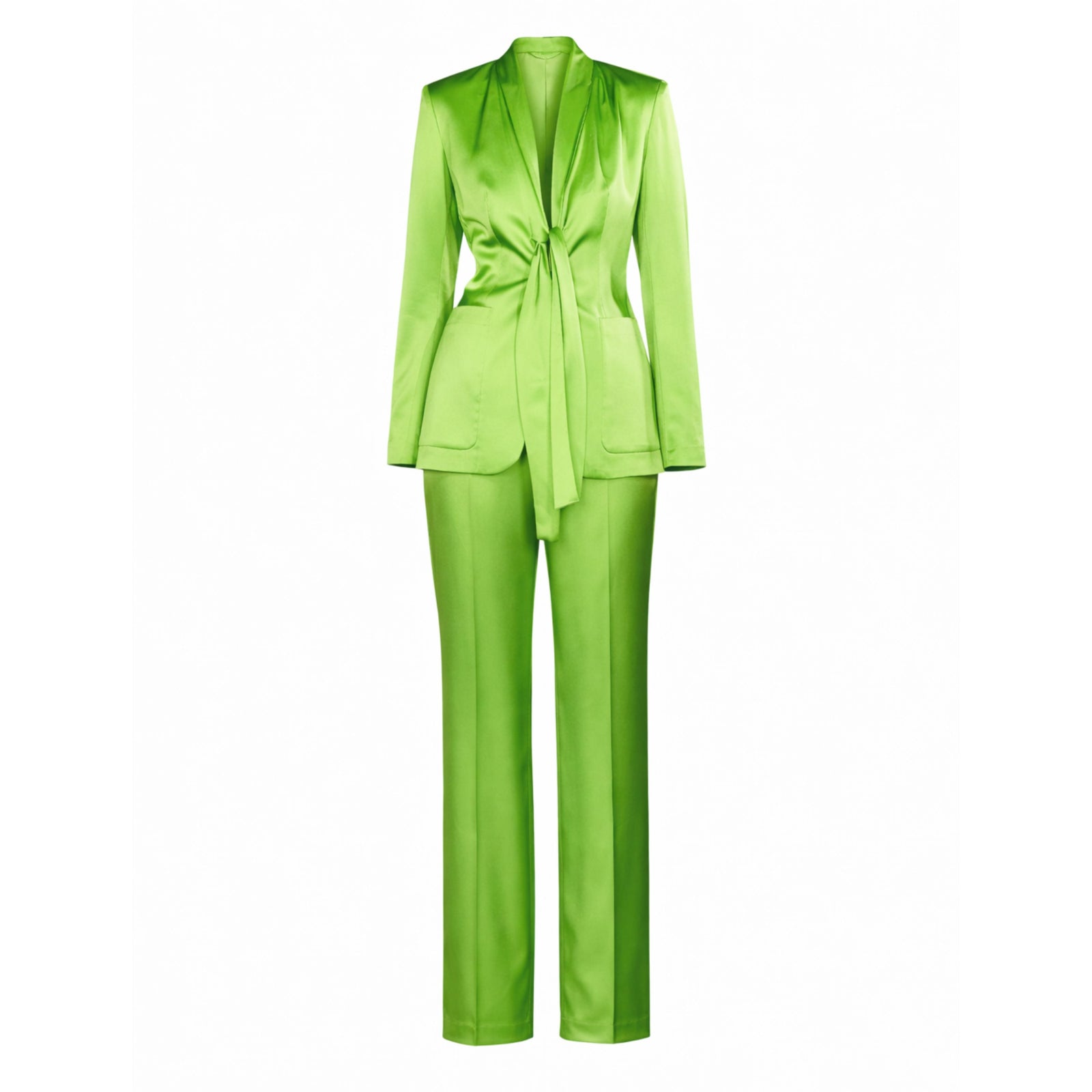 After Dark Lime Silk Suit