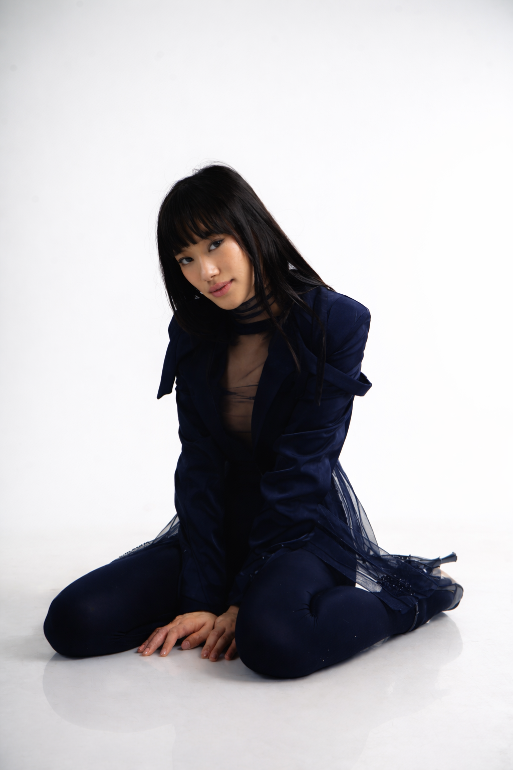 Peplum Style Jacket | Blue