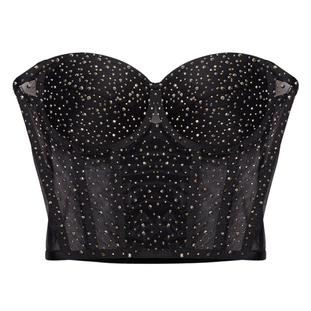 Black Stoned Corset | PR Sample