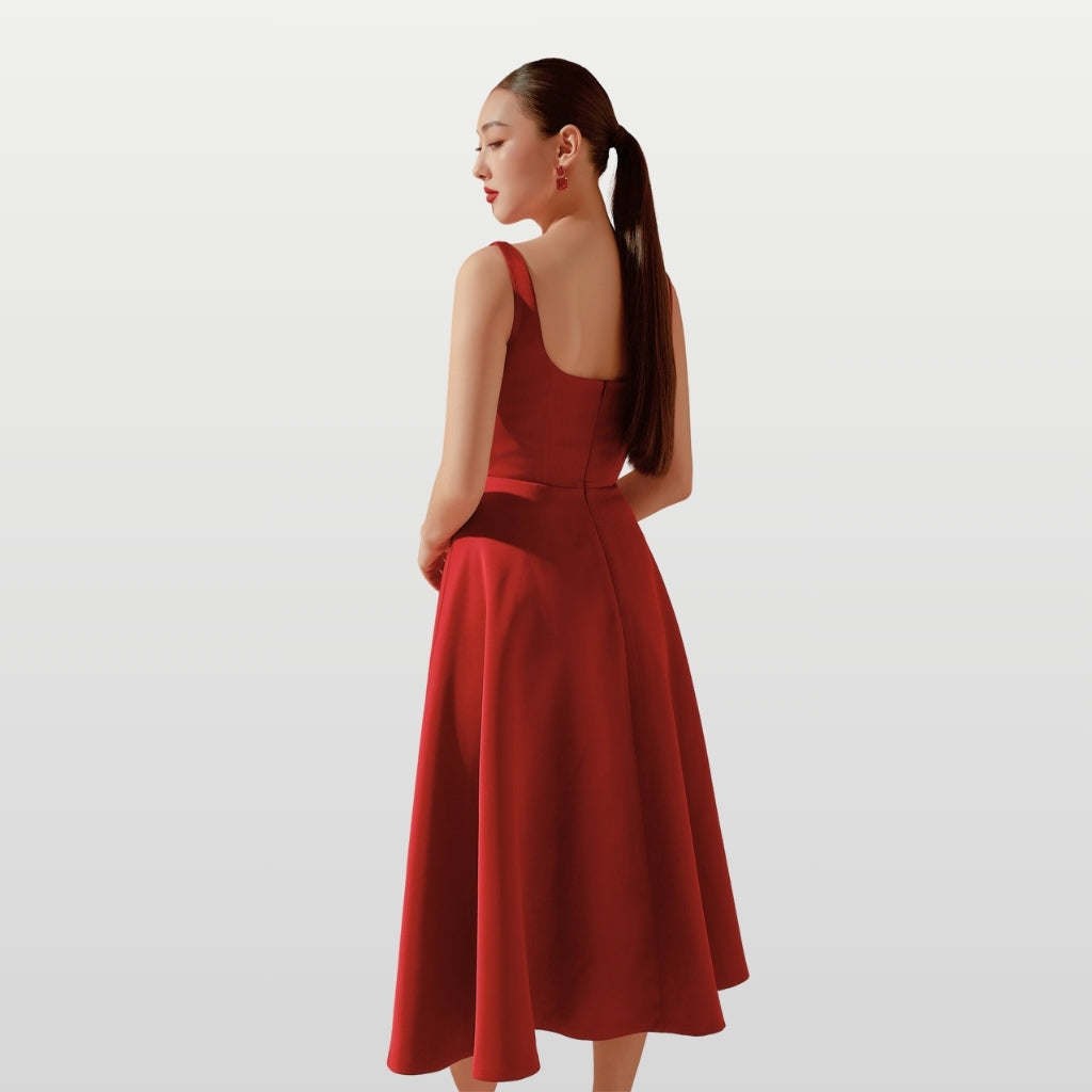 21SIX - Red Liliana Dress, buy at doors.nyc