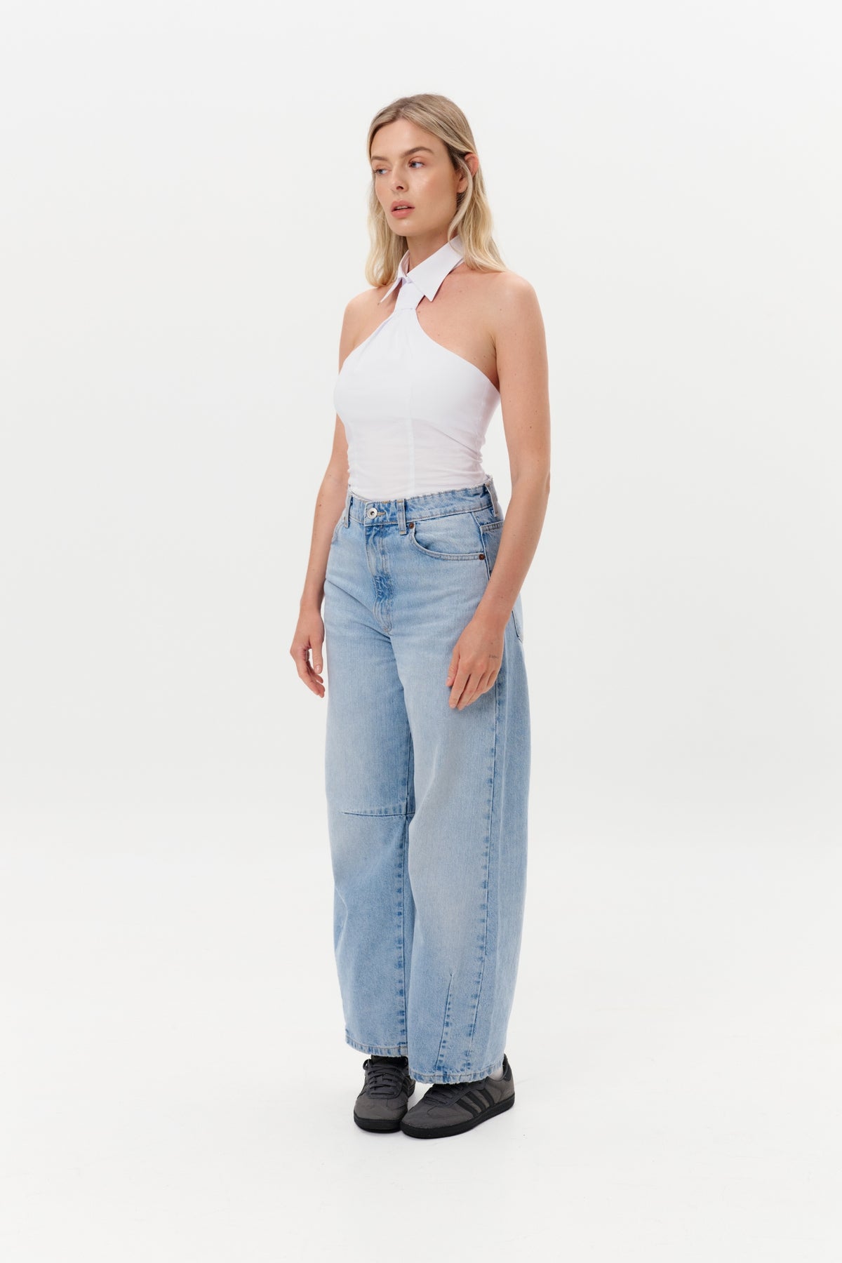 DAR ANN STUDIO - White TIE Top, buy at DOORS NYC