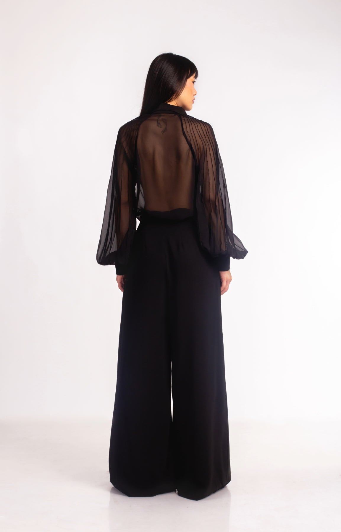 ELSA NILAJ - Black Flared Trousers, buy at DOORS NYC