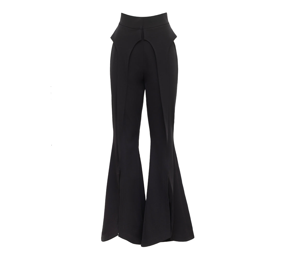 Flared Trousers | Black