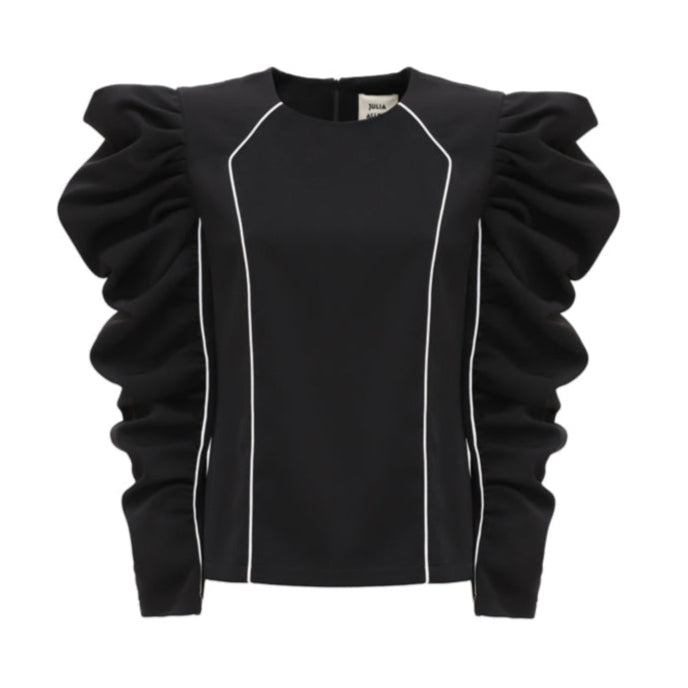JULIA ALLERT - Black Top With Voluminous Sleeves | Black, buy at DOORS NYC