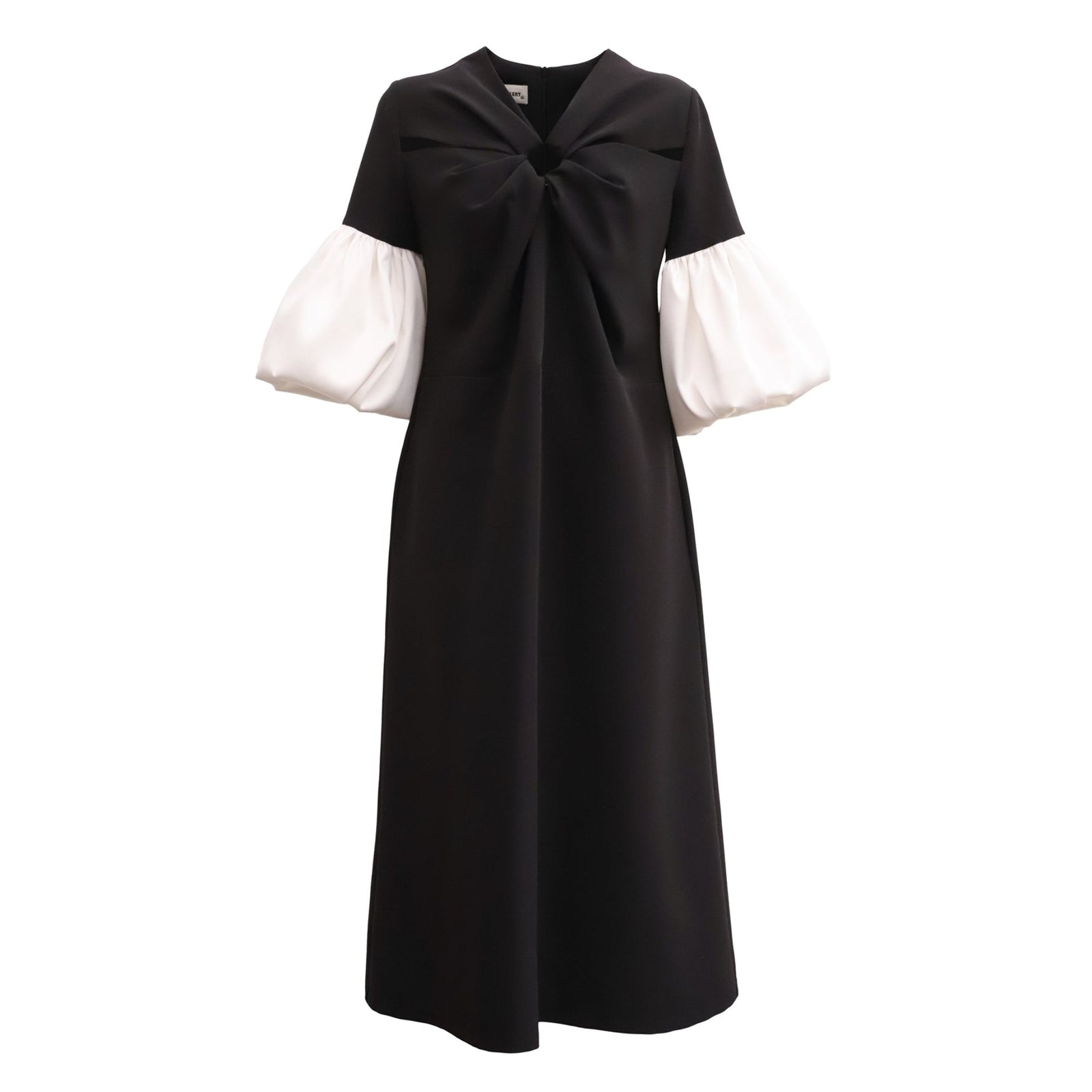 JULIA ALLERT - Versatile Chic Work Dress With Puff Sleeves | Black, buy at DOORS NYC