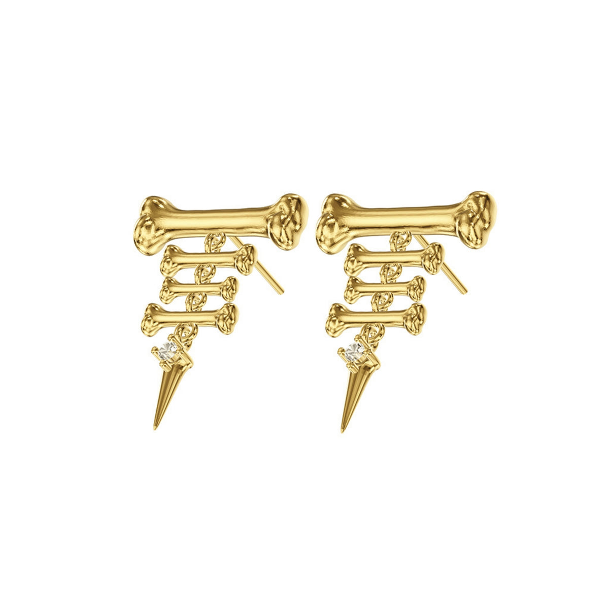ZHUO - Unturned Earrings Gold, buy at DOORS NYC