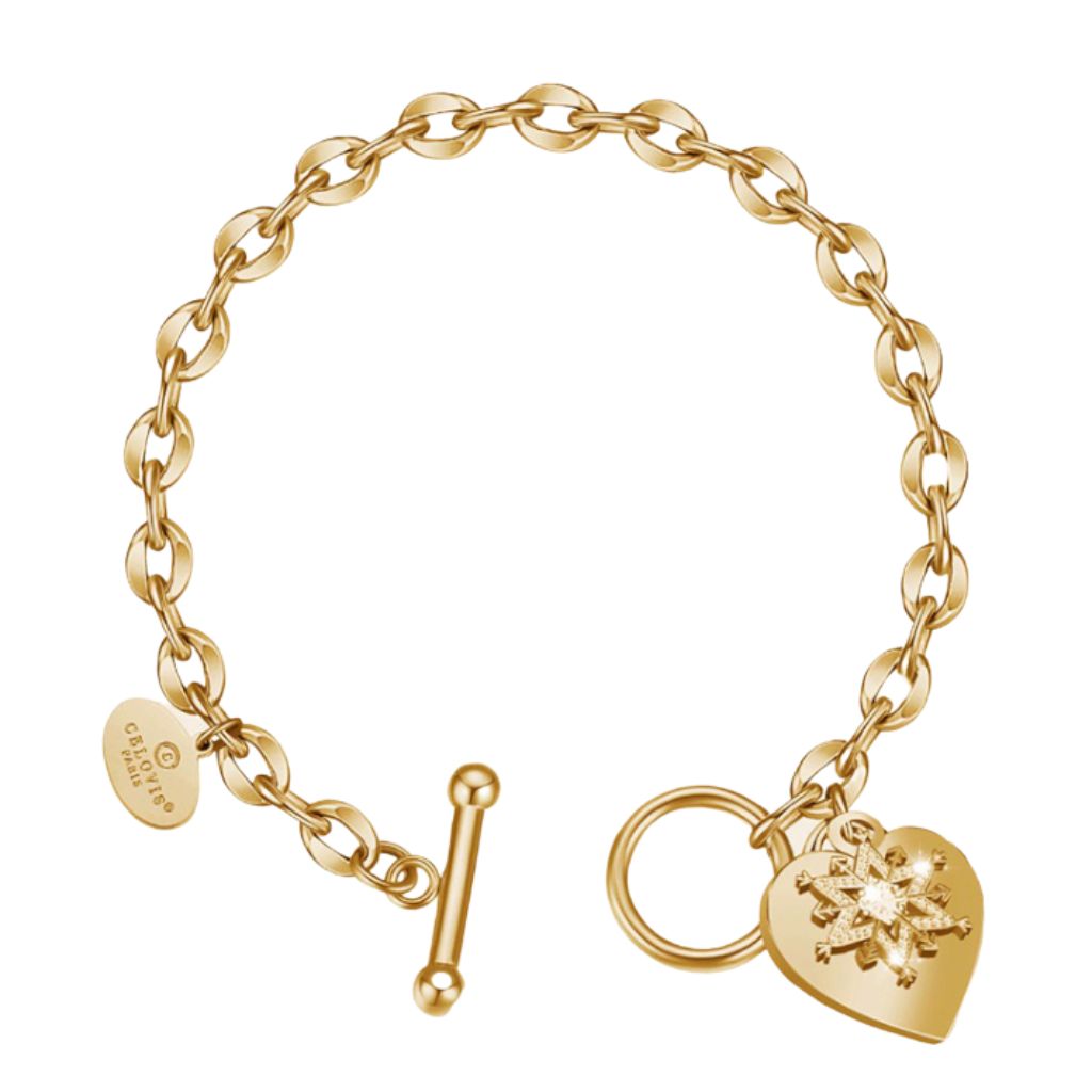 CELOVIS -  La Devotion Pendant  Toggle Clasp Bracelet | Gold, buy at DOORS NYC