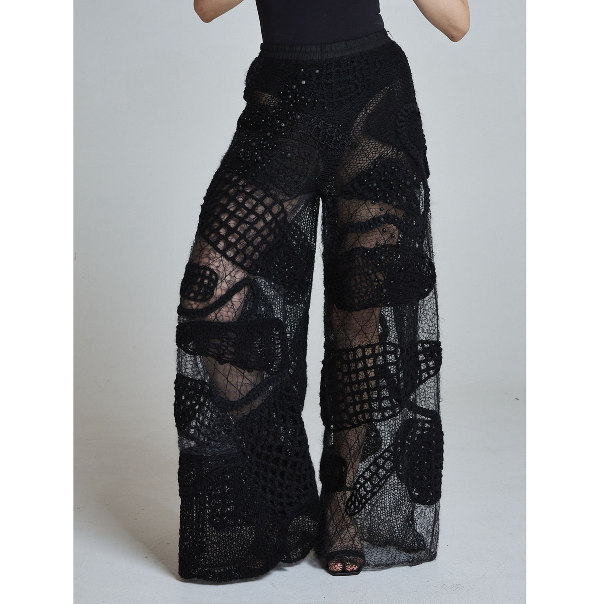 Nocturne Tide Tulle Pants in Black