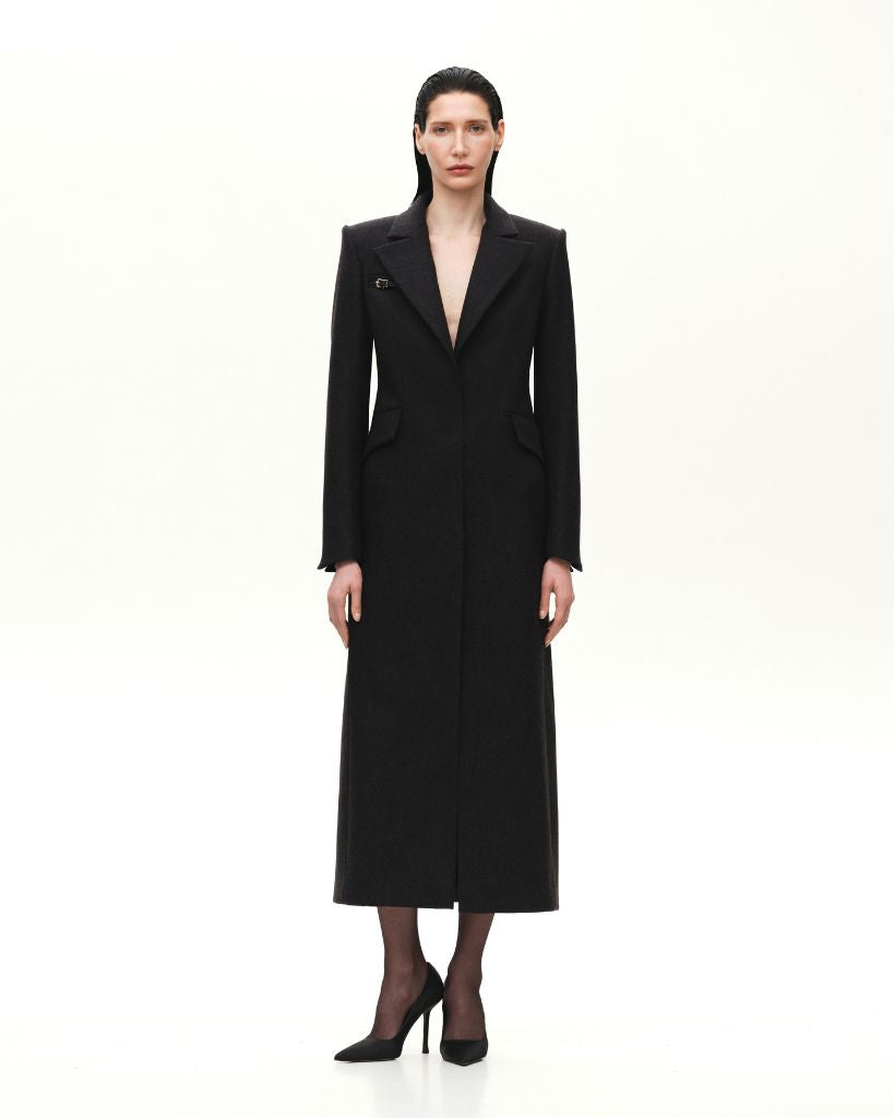 KRIS MARAN - Wool Coat with Gold Accents buy at DOORS NYC