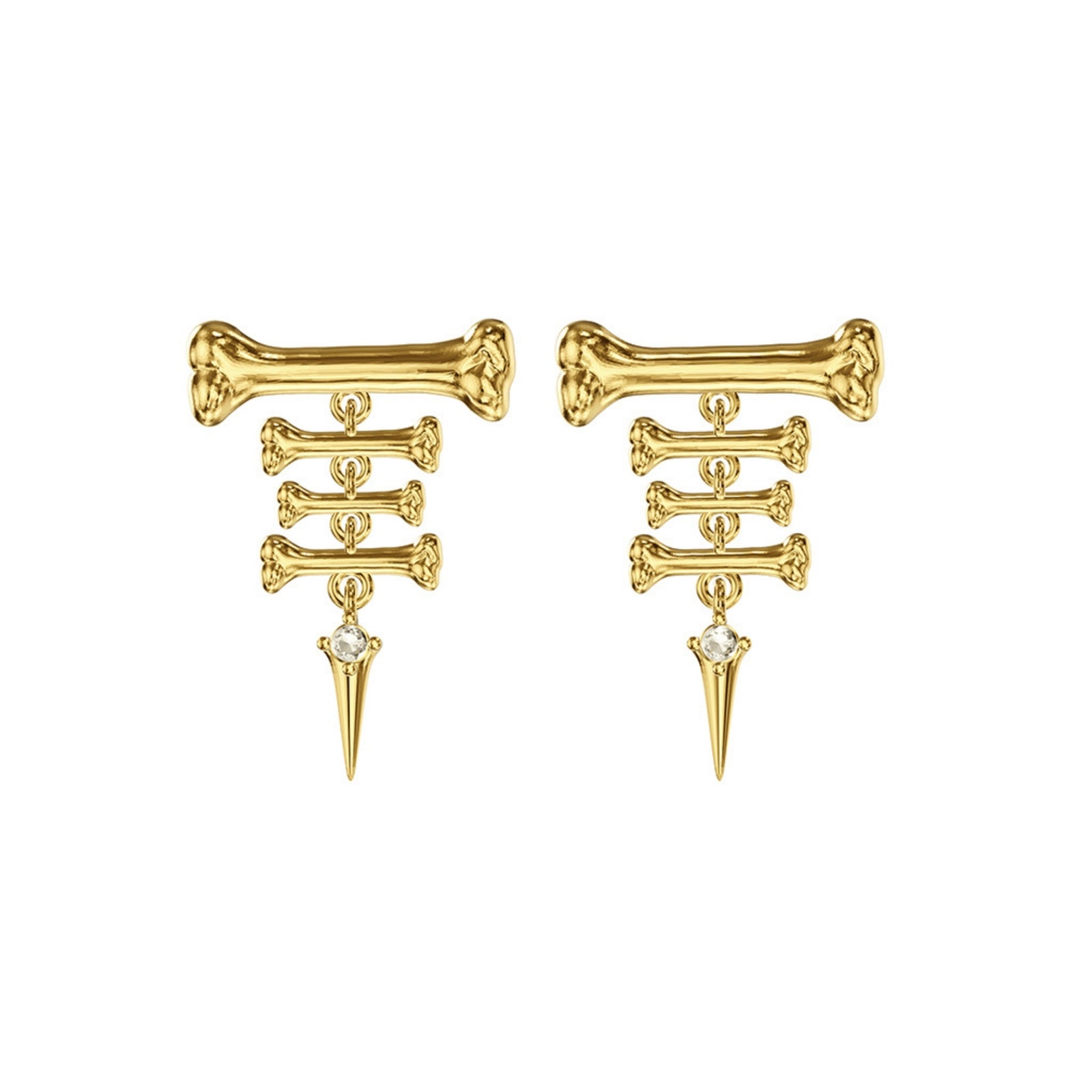 ZHUO - Unturned Earrings Gold, buy at DOORS NYC