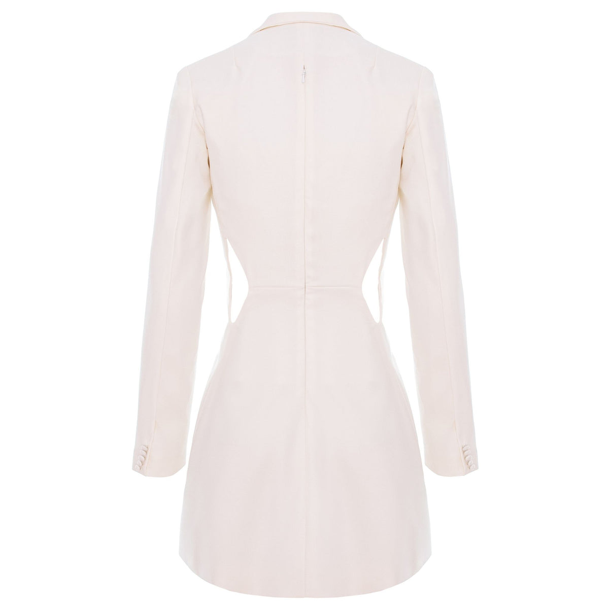 White Cut-out Blazer Dress
