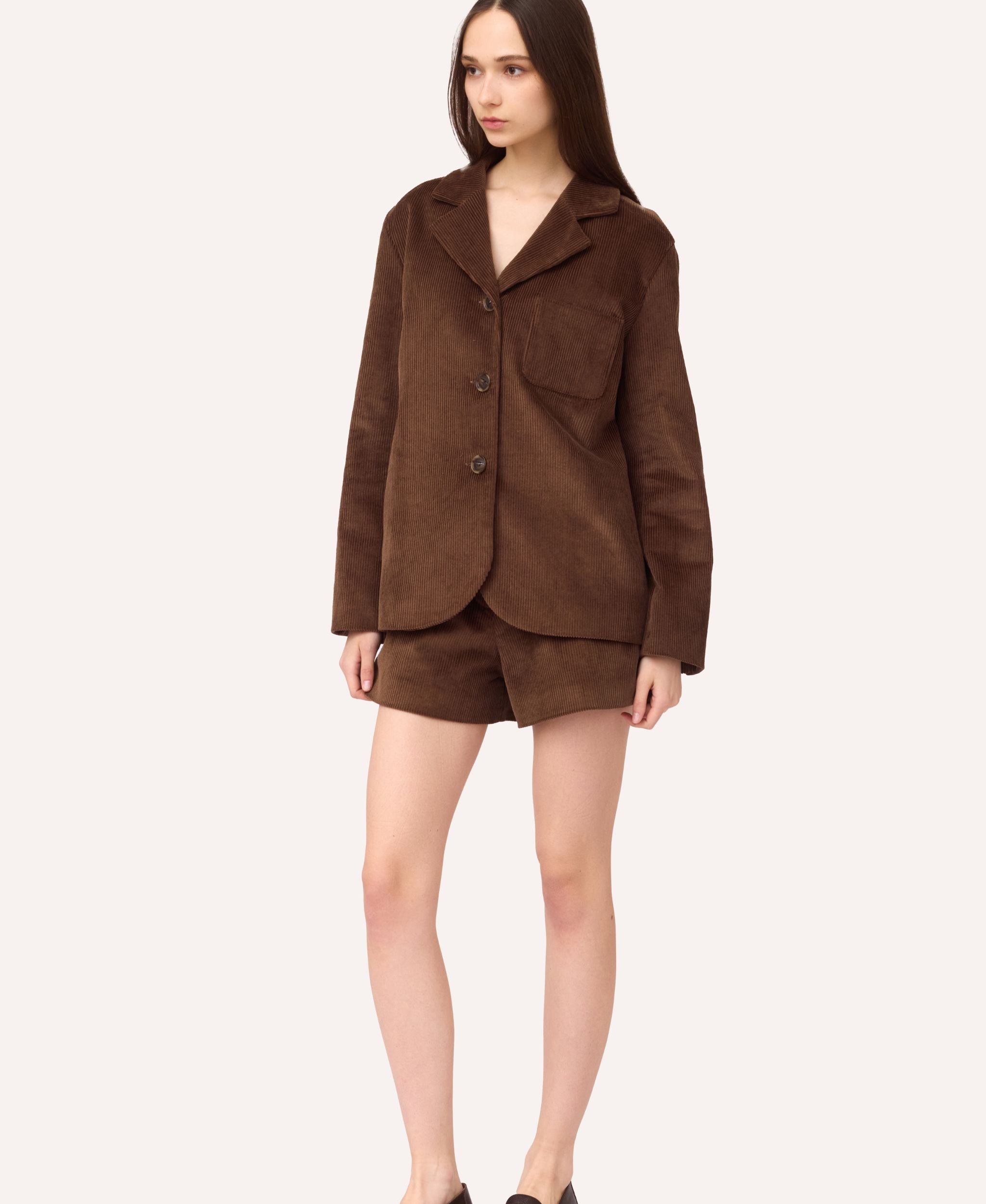 SOTROPA - Velvet Blazer | Browny, buy at DOORS NYC