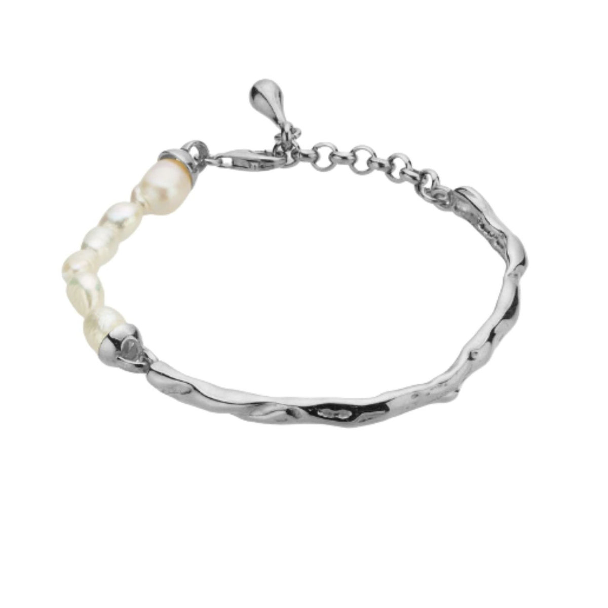 LINYA JEWELRY - Pearl Cuff Bracelet Silver, buy at DOORS NYC