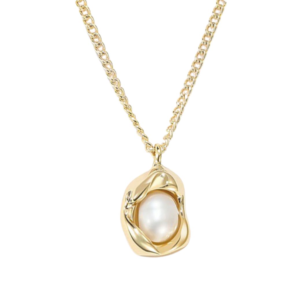 CELOVIS - N Louie Golden Nest Pearl Pendant Necklace, buy at DOORS NYC