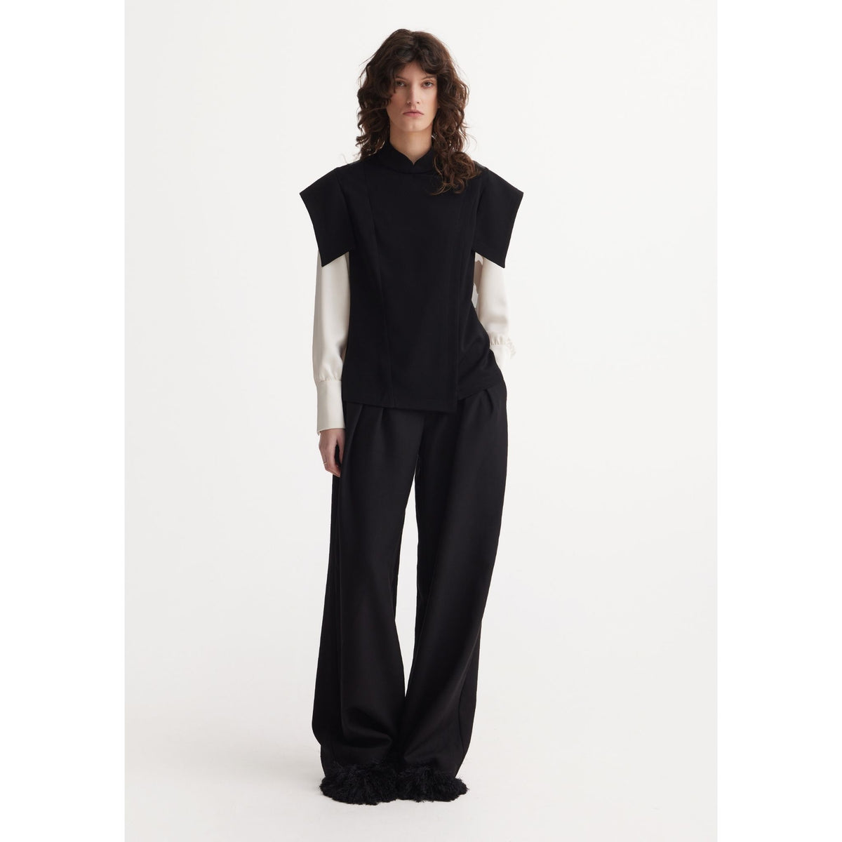 Formal Wide Leg Palazzo Trousers | Black
