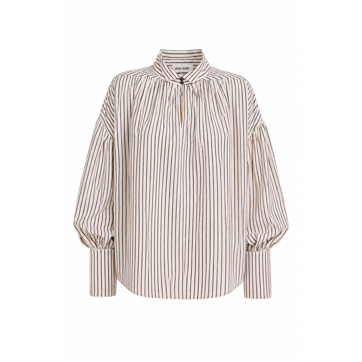 Striped Oversized Long Sleeve Blouse | Ivory