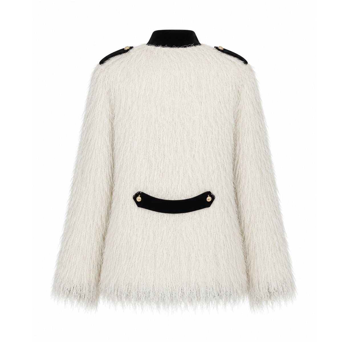 JULIA ALLERT ivory fuzzy textured statement jacket, women's faux-fur style jacket, buy at DOORS NYC