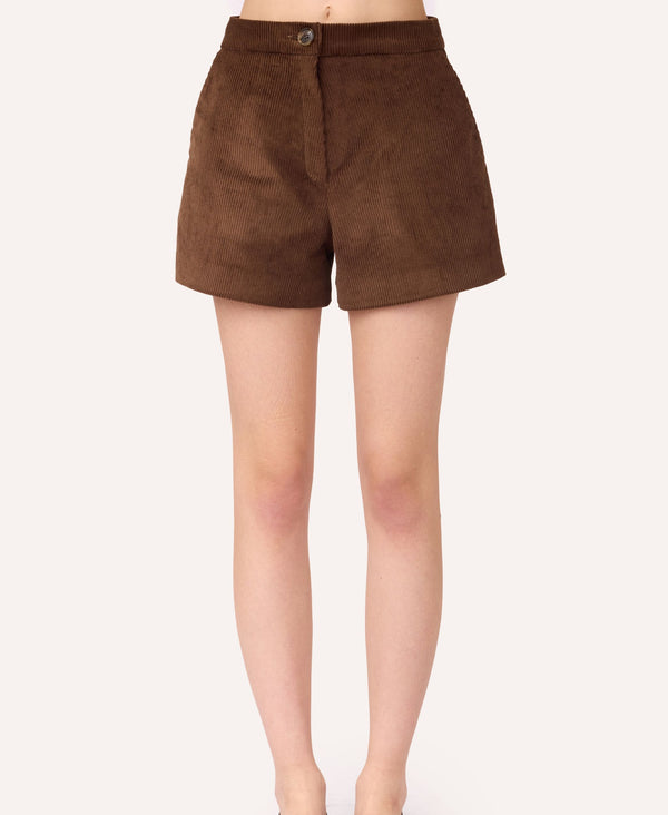 SOTROPA - Velvet Shorts Brown | DOORS NYC