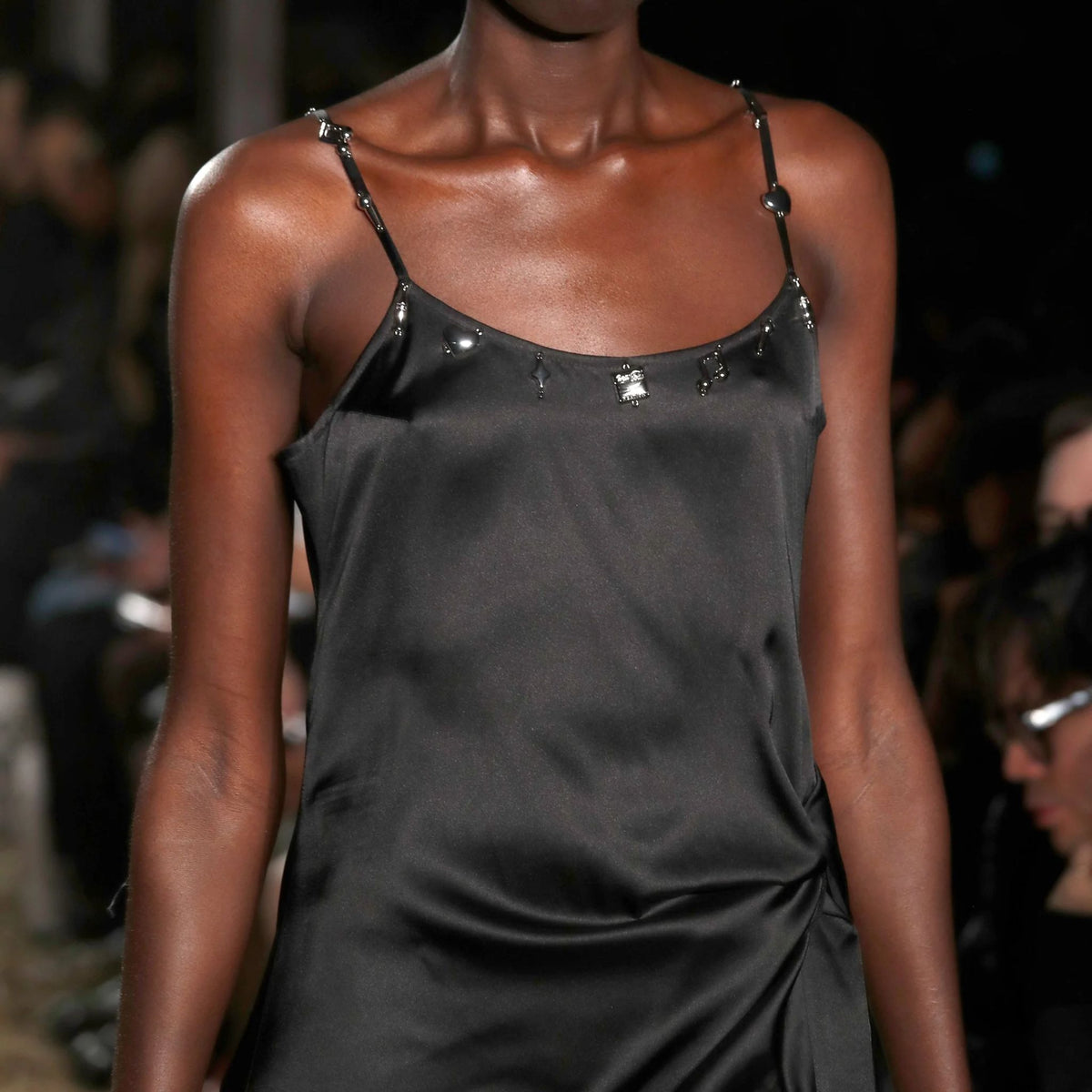 PRIVATE POLICY - Silver Charm Slip Dress at DOORS NYC