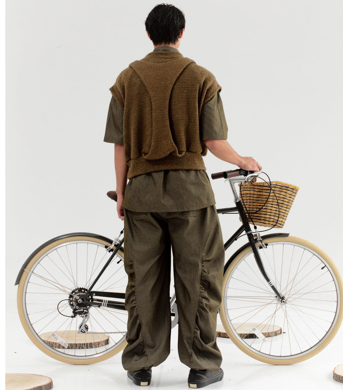 CLARA SON - Sleeveless Knit Sweater | Olive , buy at DOORS NYC