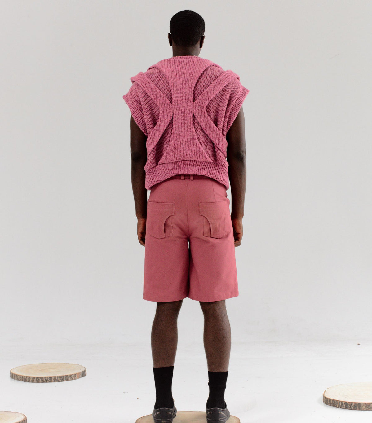 CLARA SON - Sleeveless Knit Sweater | Fushia , buy at DOORS NYC