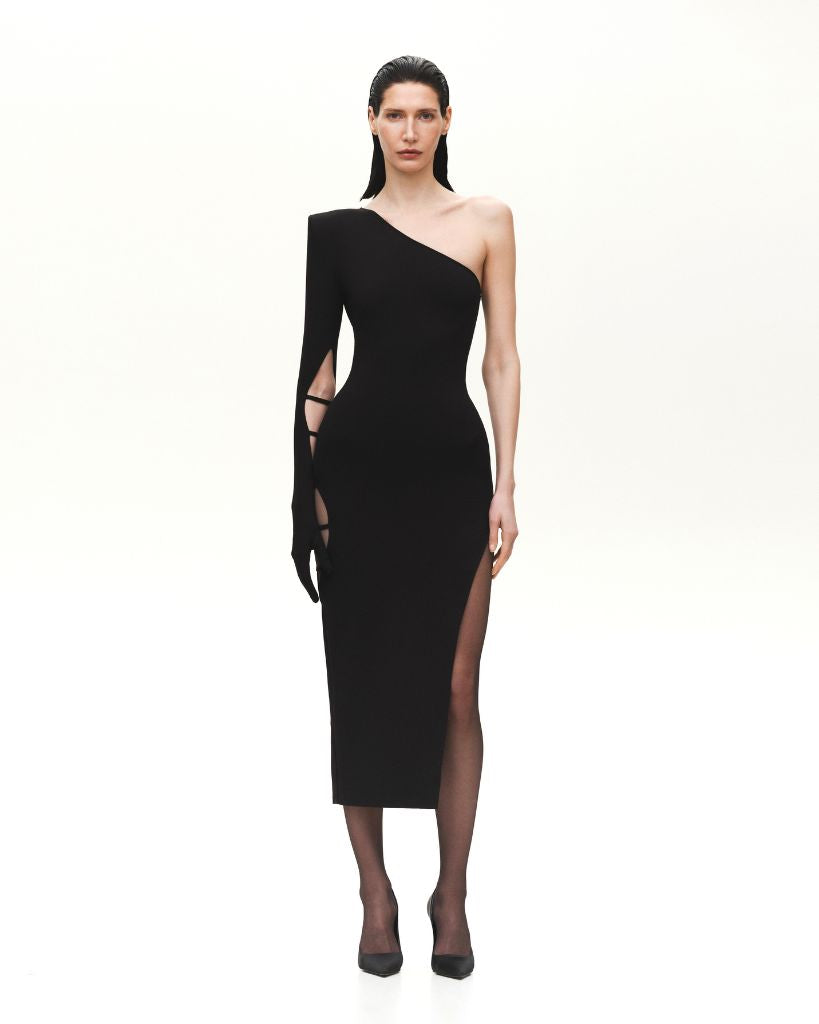 KRIS MARAN - One Glove Dress With A Cut