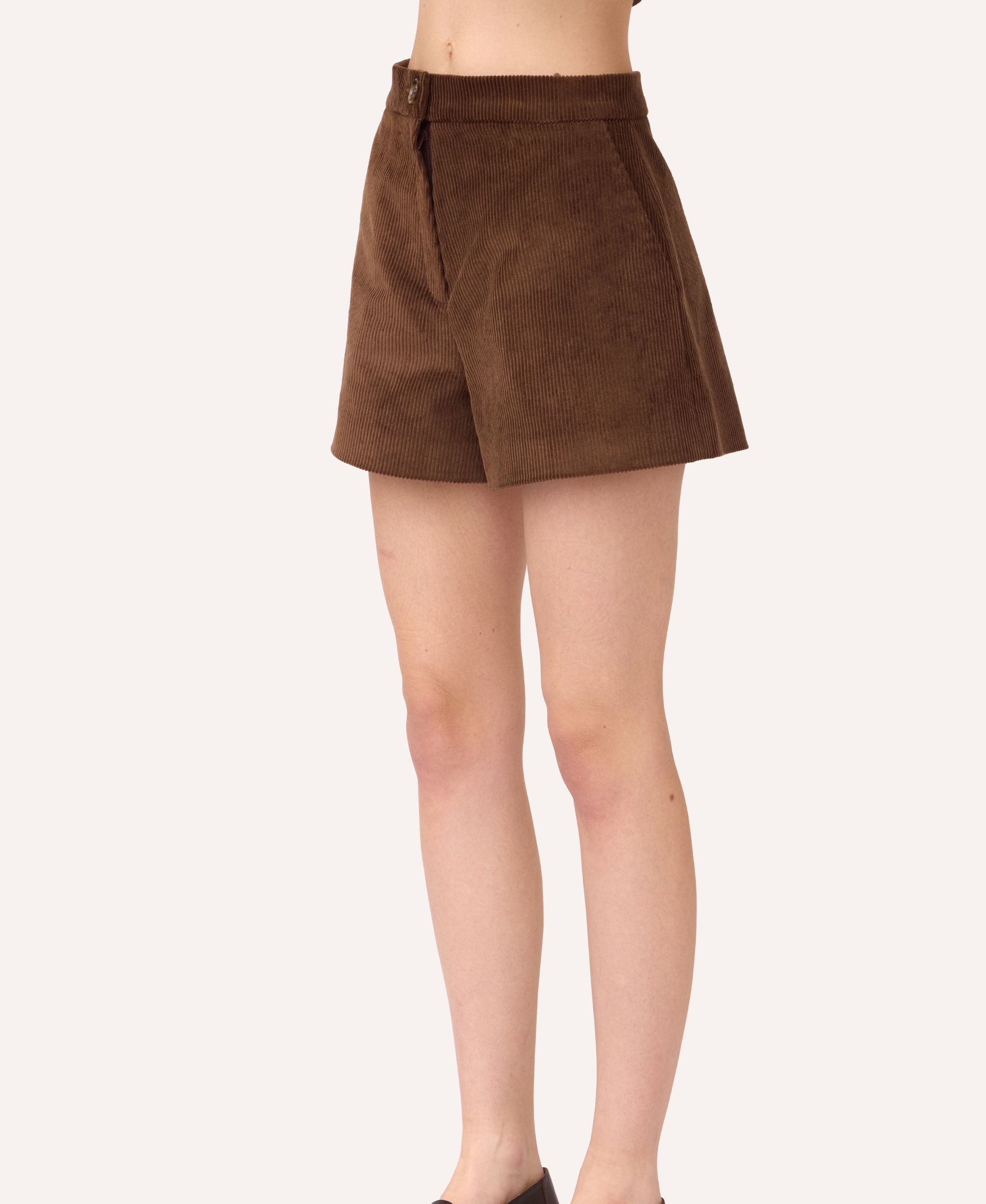 SOTROPA - BVelvet Shorts | Brown, buy at DOORS NYC
