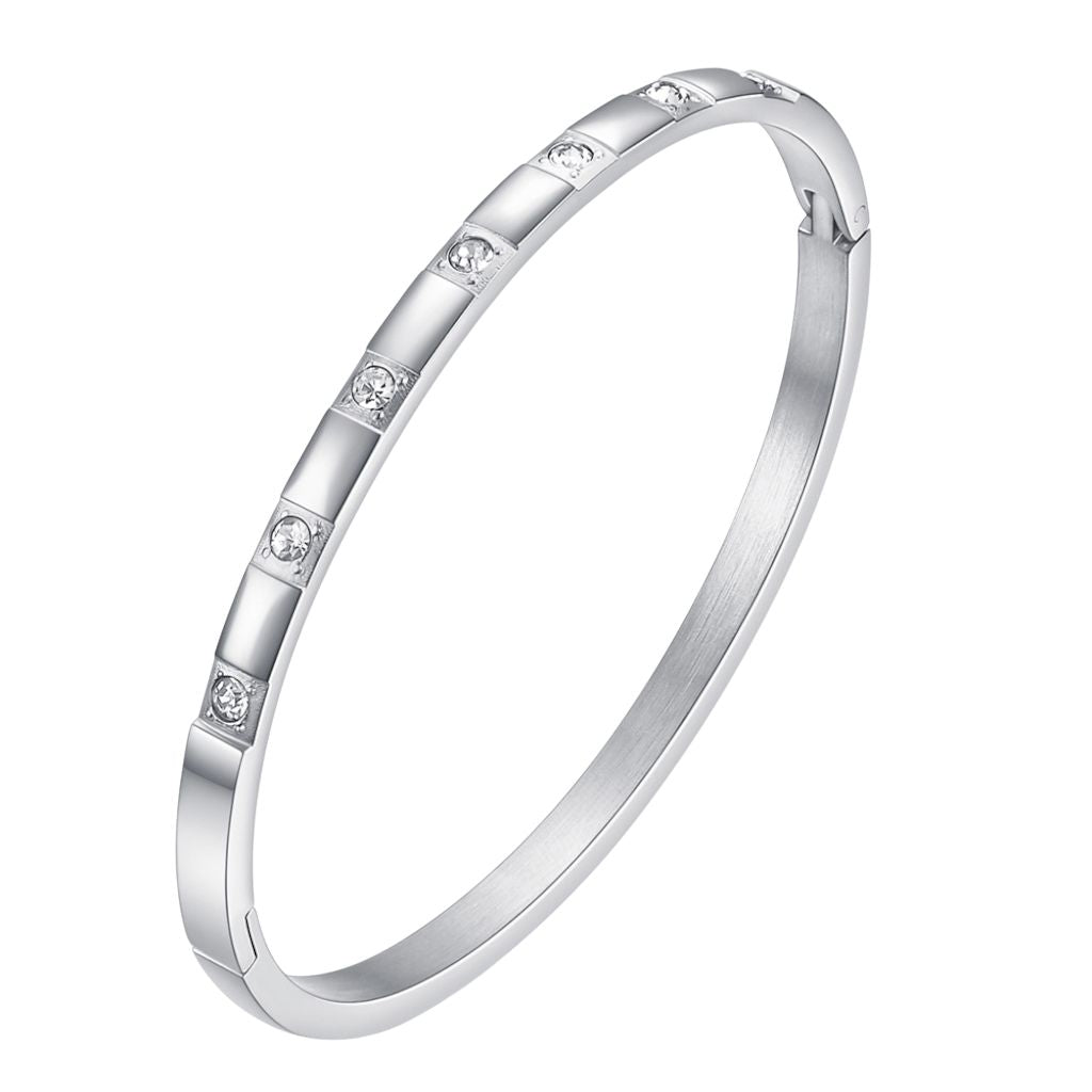 CELOVIS -  Madison Bangle with Cubic Zirconia | Silver, buy at DOORS NYC