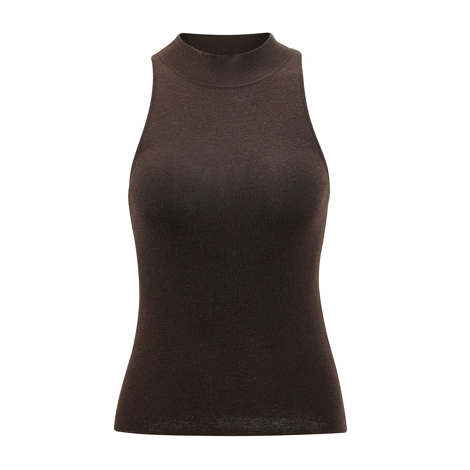 NUAJE NUAJE - Wool-silk Knit Tank | Brown, buy at DOORS NYC