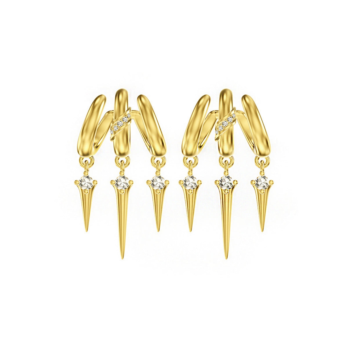ZHUO - Talon Earrings Gold, buy at DOORS NYC