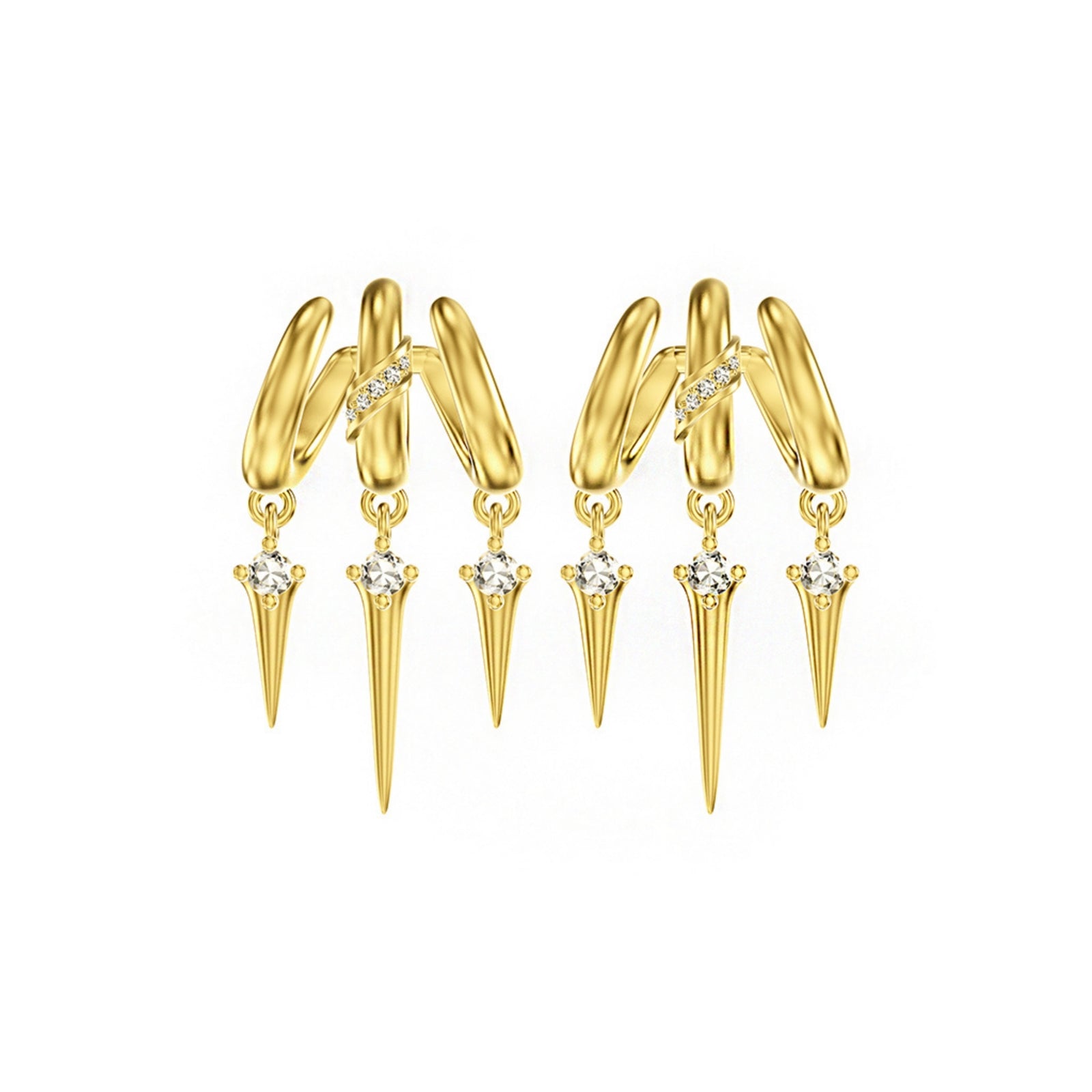 ZHUO - Talon Earrings Gold, buy at DOORS NYC