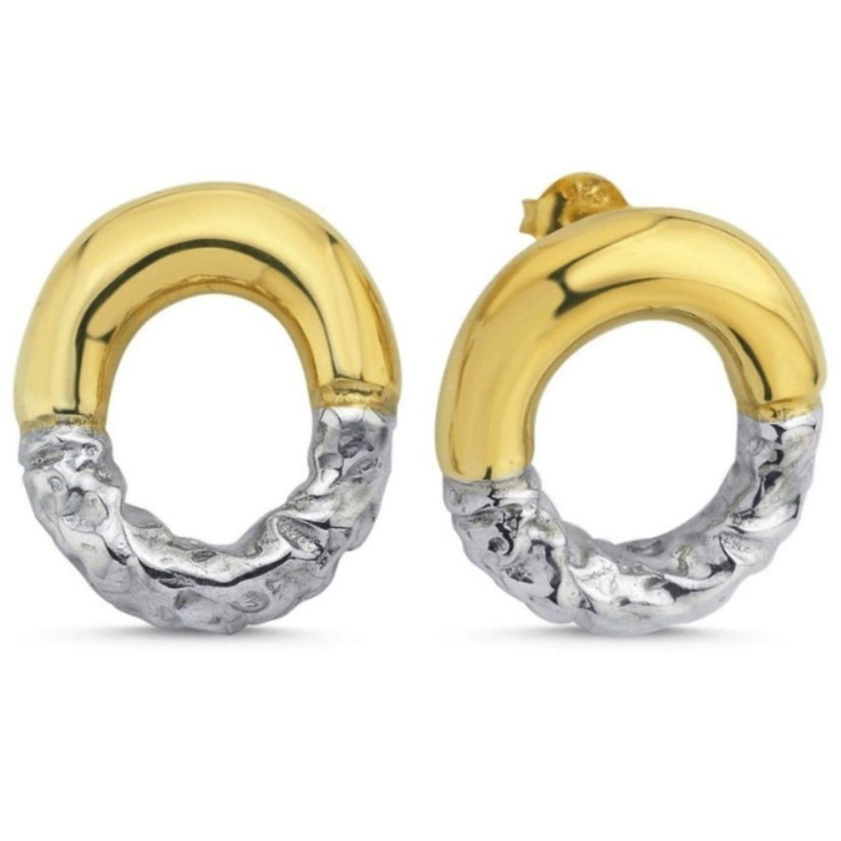 LINYA JEWELRY - Rety Double Color Oval Earrings, buy at DOORS NYC