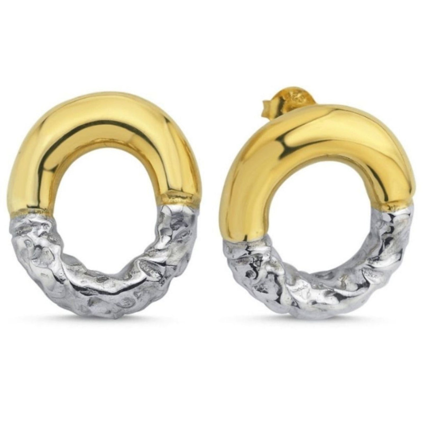 LINYA JEWELRY - Rety Double Color Oval Earrings, buy at DOORS NYC