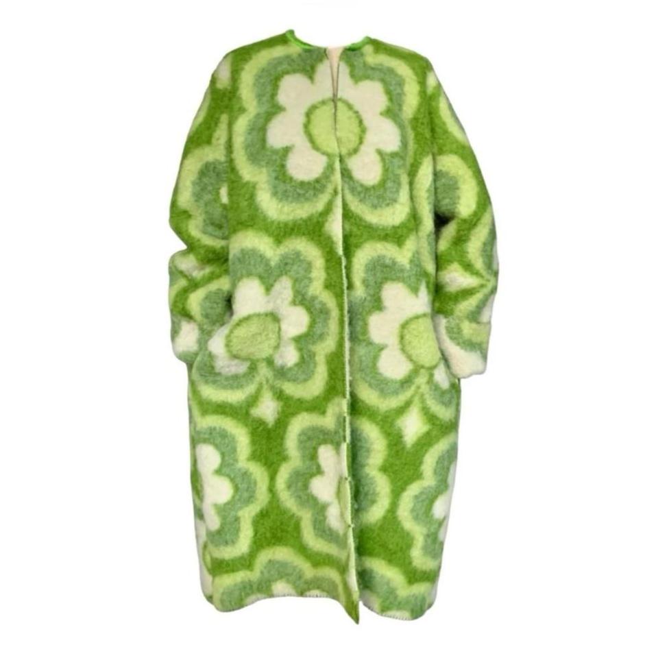 STUDIO WUNDERBAR - Happy Green Oversize Coat, buy at DOORS NYC