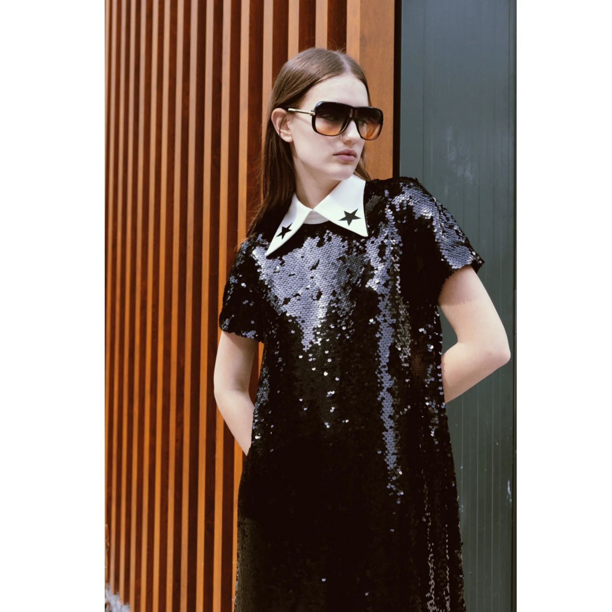 Sequin Evening Gown | Black