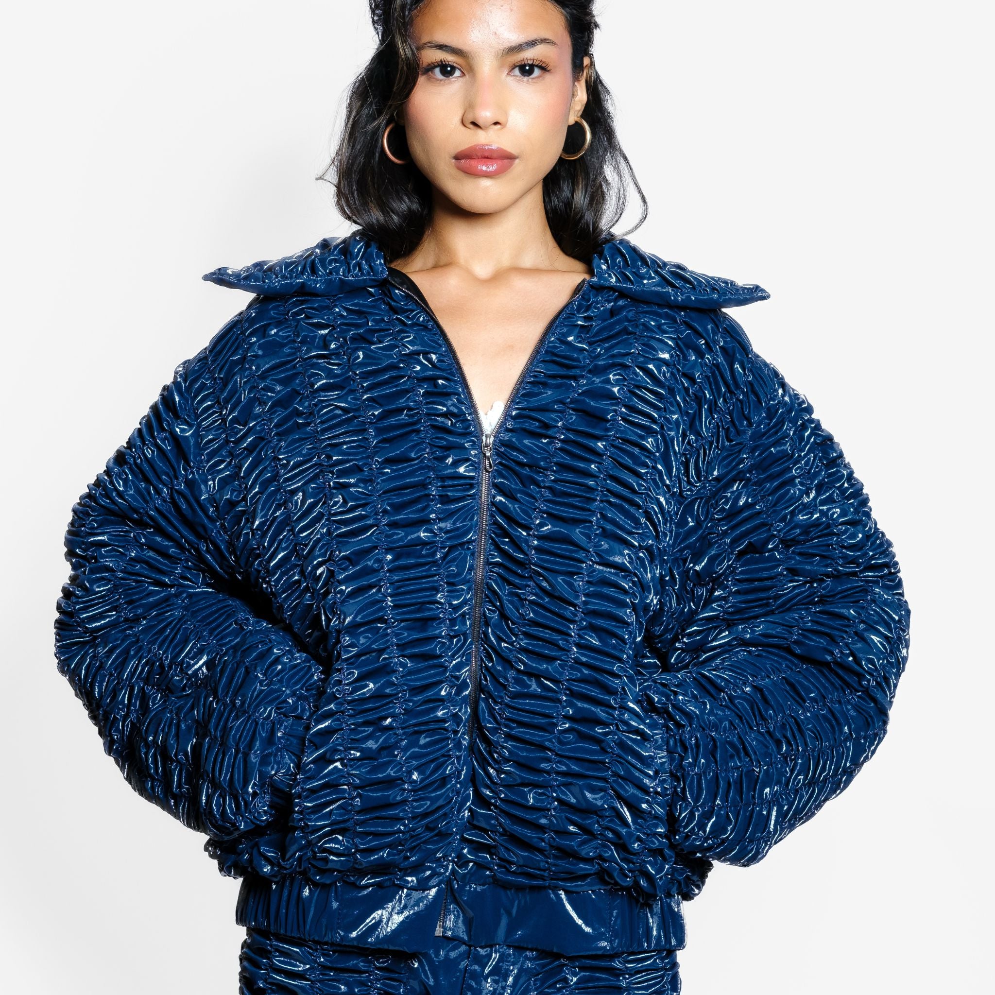 OTKUTYR - Y2K Bomber | Navy, buy at DOORS NYC