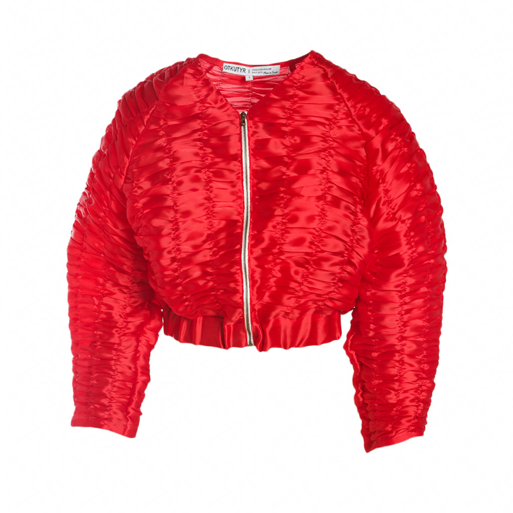 OTKUTYR - Red Poppy Bomber Jacket, buy at DOORS NYC