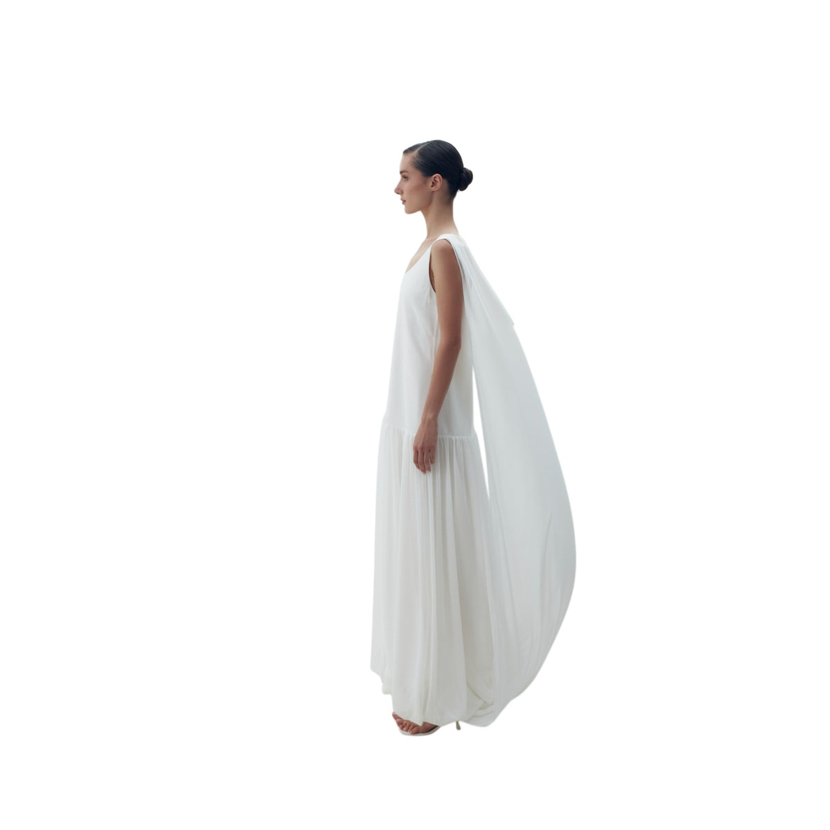 Off-White Cape Cloud Midi Dress