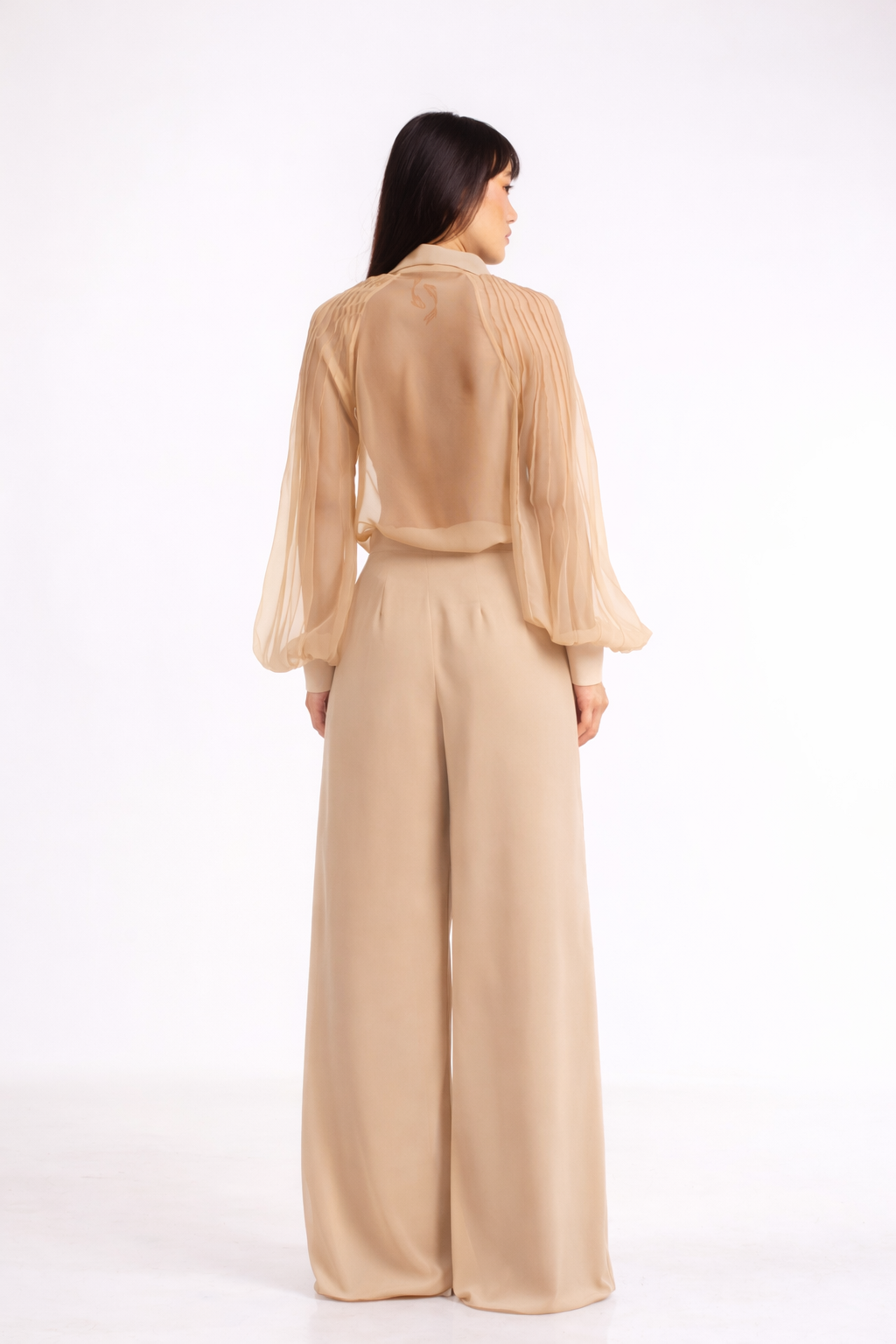 Flared Trousers | Beige