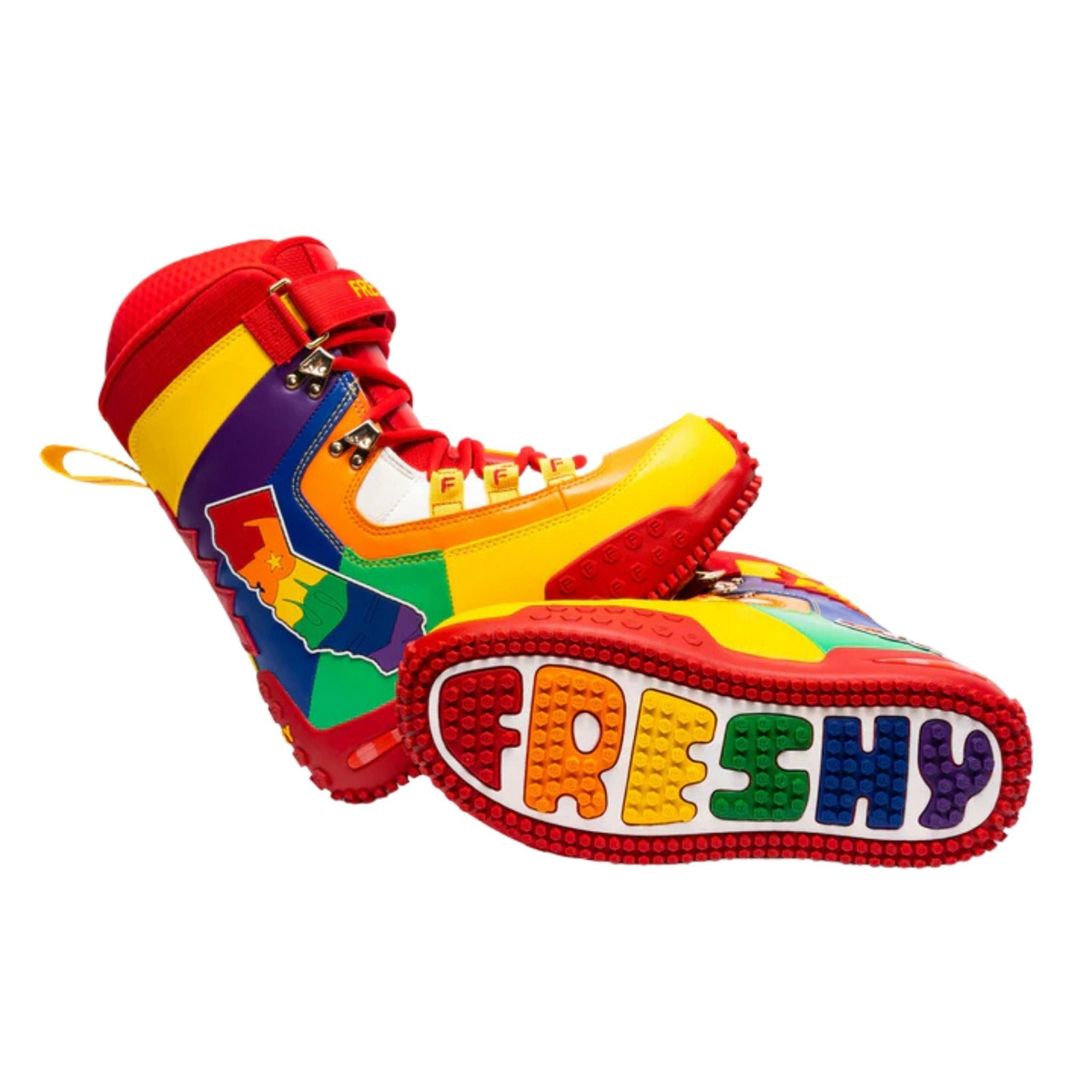 FRESHY - Pow Stomps Snowboard Boots Rainbow | PR Sample, PR Sample at DOORS NYC PR showroom