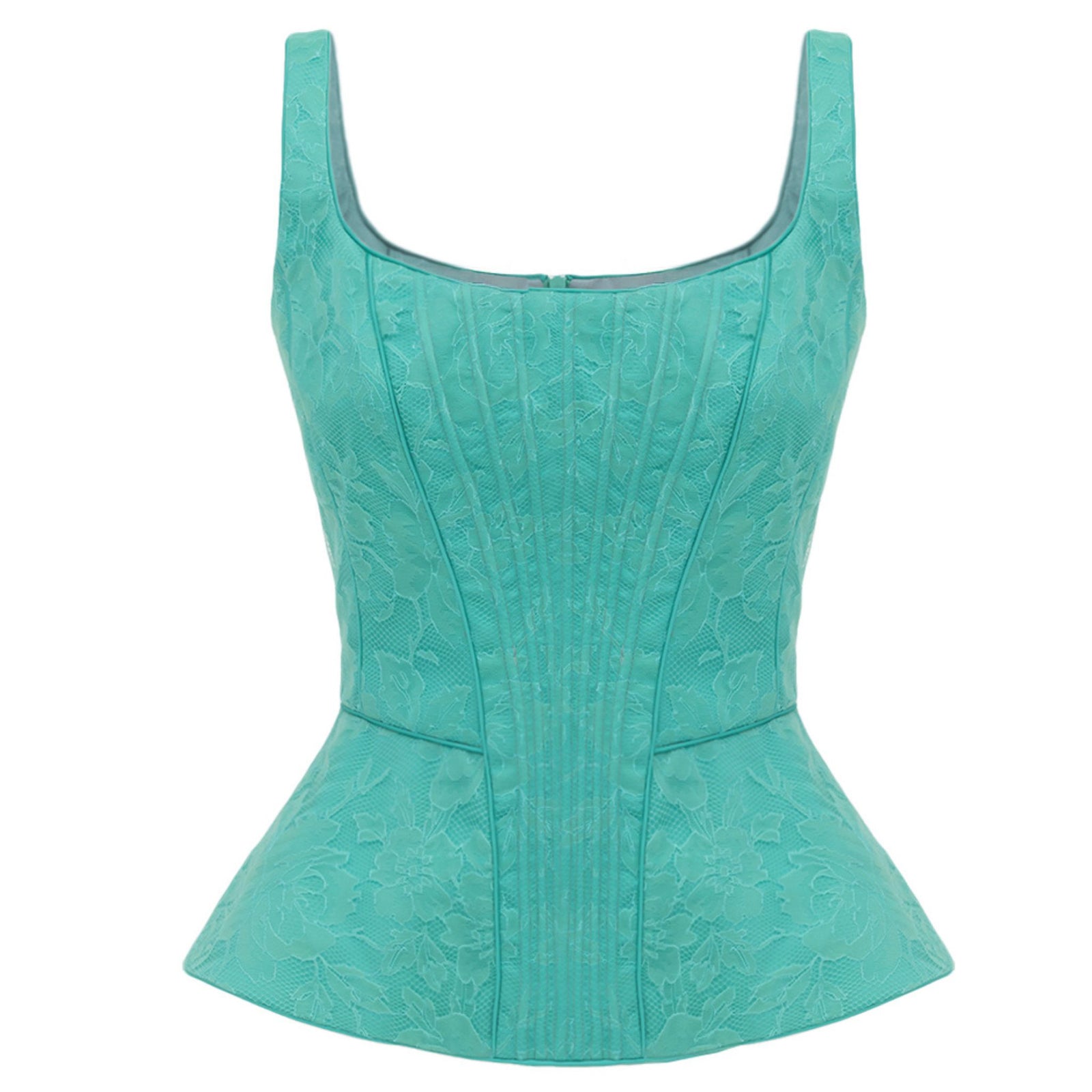 Aqua Lace Corset Top