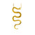 Inca Snake Pendant | Brass Gold