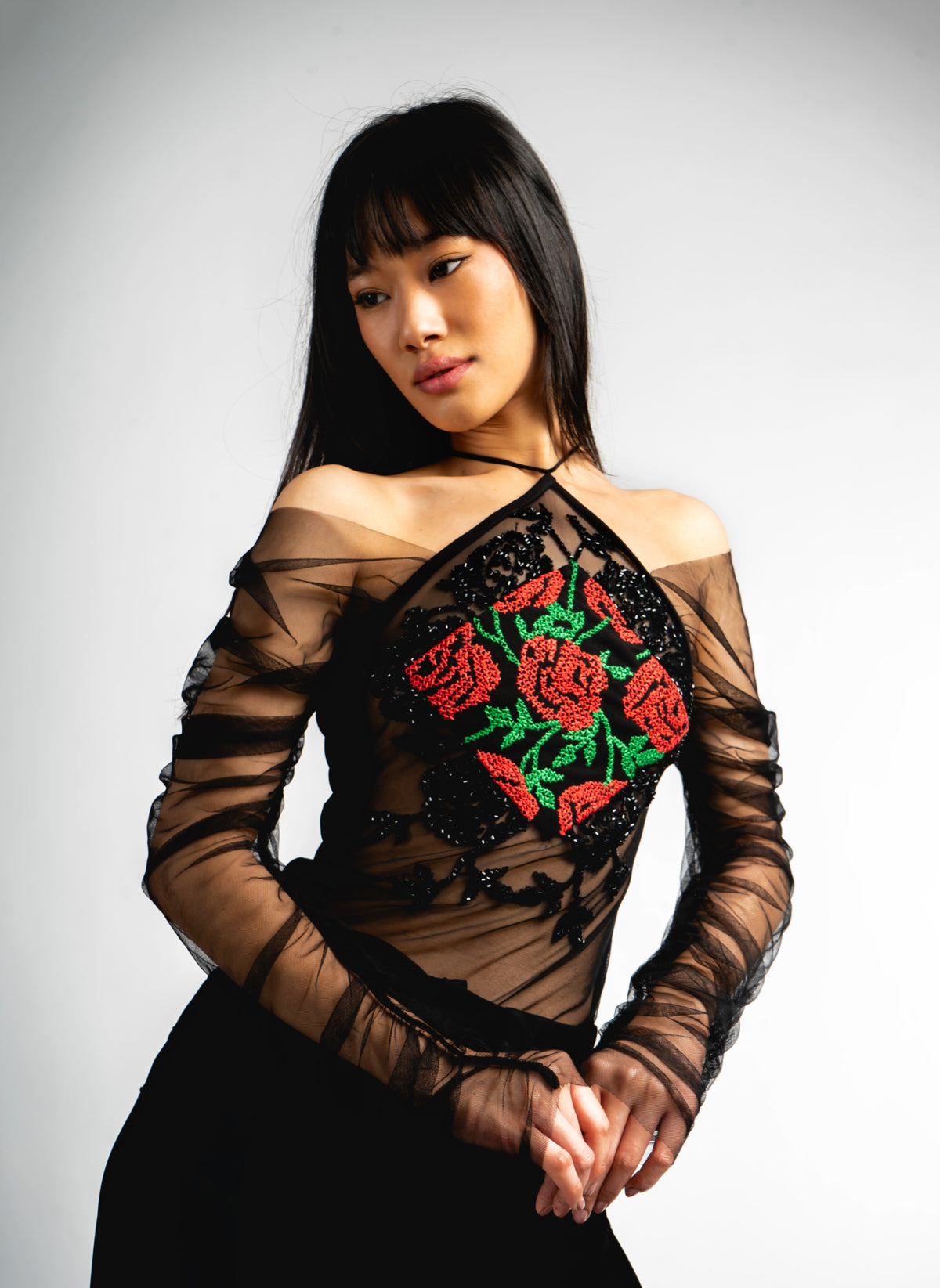 ELSA NILAJ - Top With Hand Embroidery, buy at DOORS NYC
