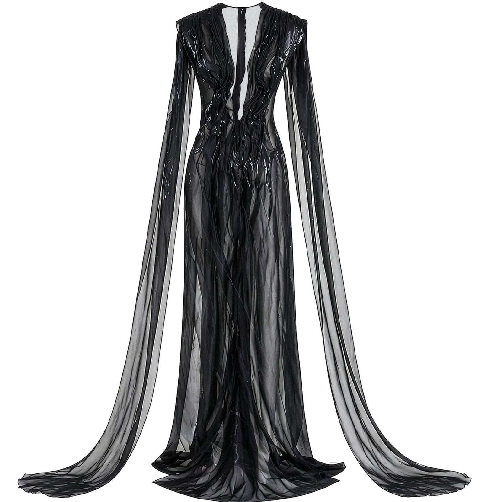 Black Abyss Veil Gown