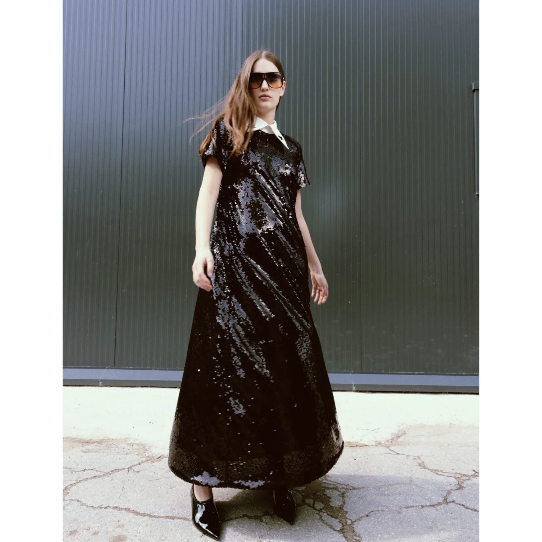 Sequin Evening Gown | Black