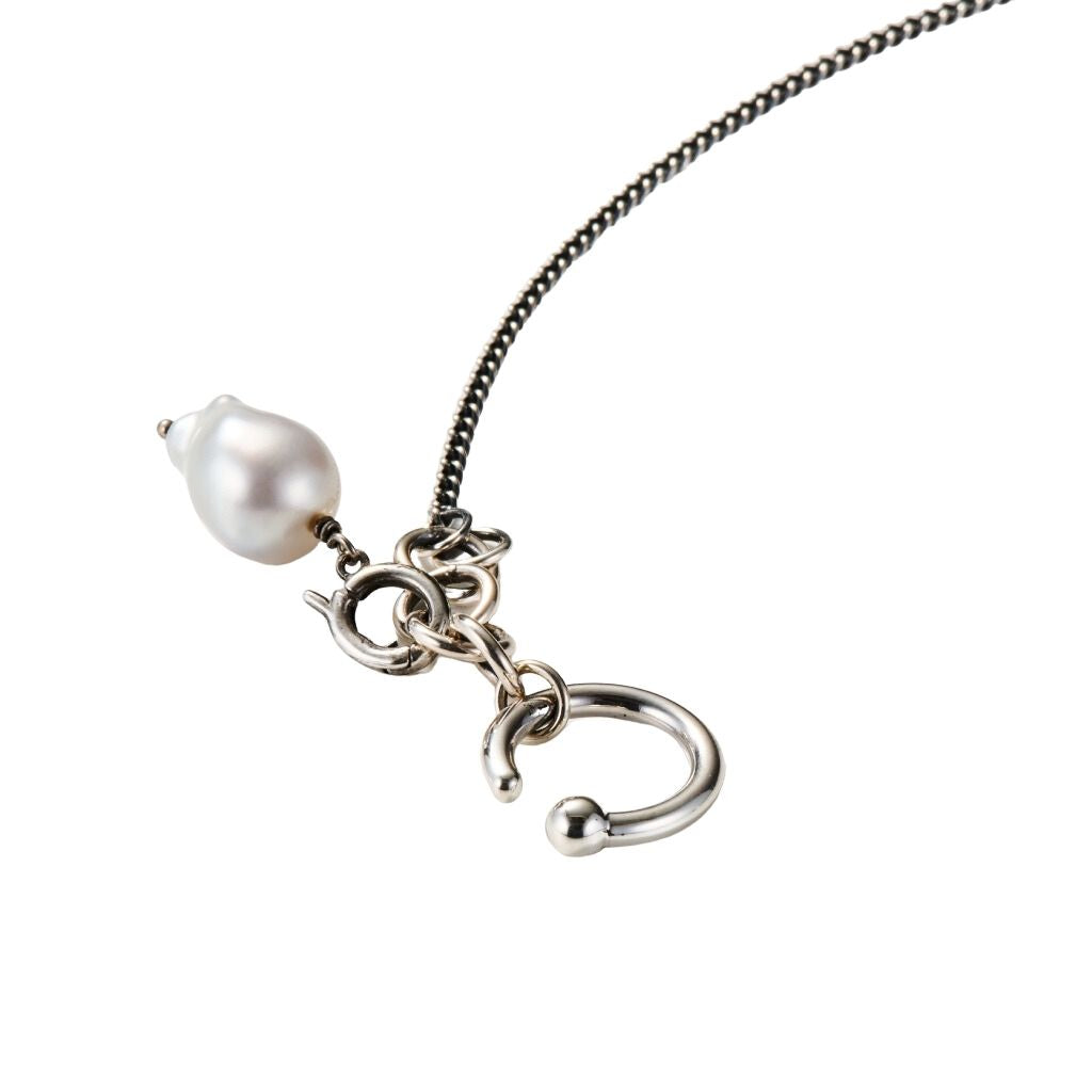MASANA -Chain Ear Cuff with Pearl and Diamonds, buy at DOORS NYC