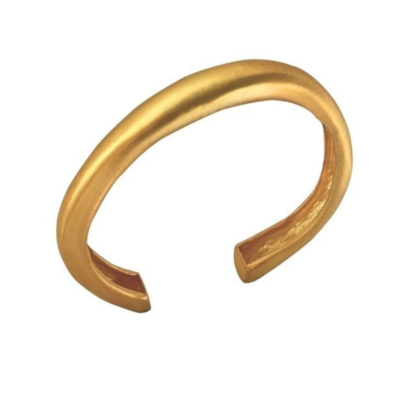 LINYA JEWELRY - Thick Asymmetric Matte Gold Bracelet , buy at DOORS NYC