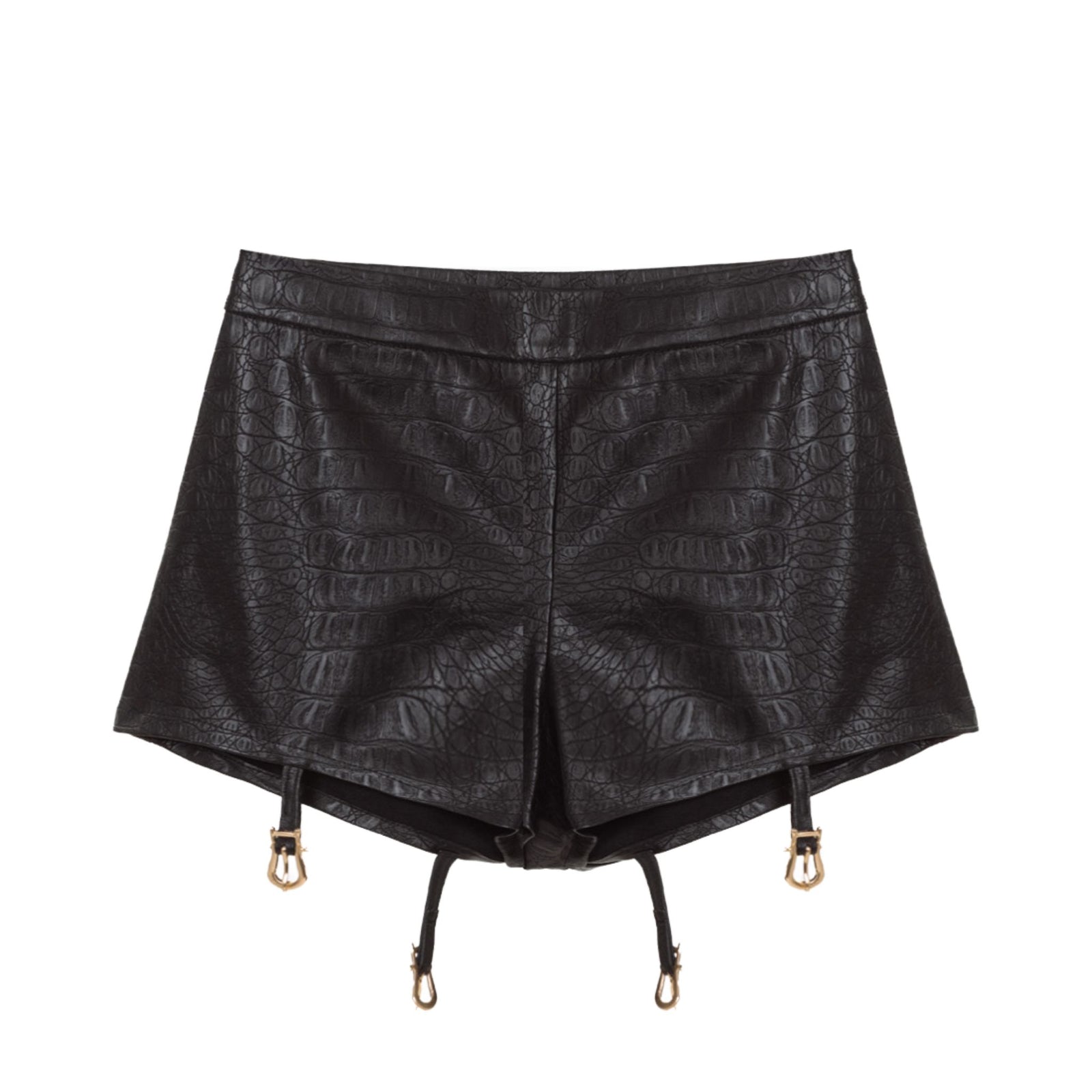 KRIS MARAN - Croco Leather Micro Shorts buy at DOORS NYC