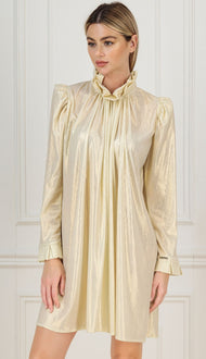 KAIANE DESIGNS - Metallic Mini Dress | Gold at DOORS NYC