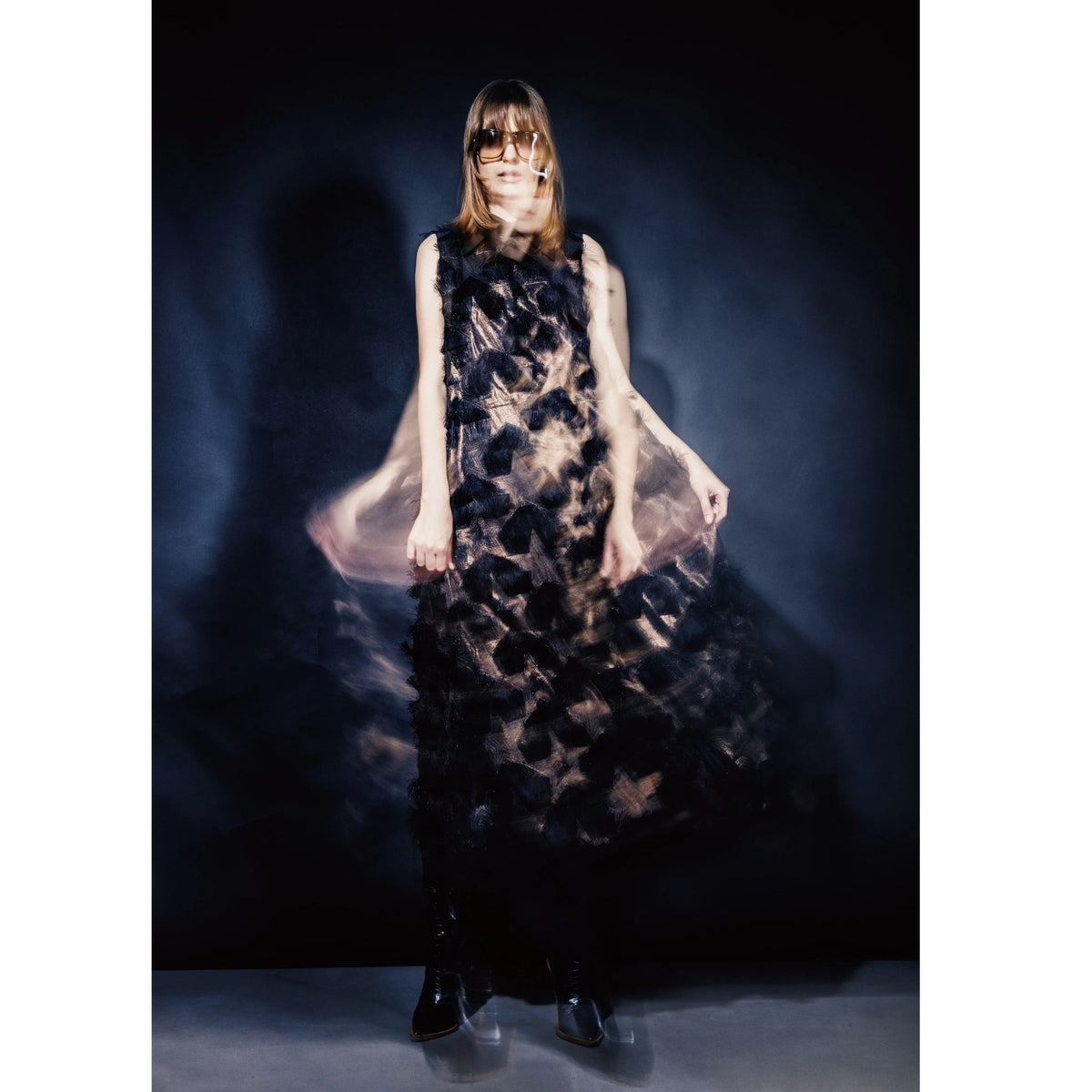 Evening Gown A-Line Maxi Dress With Stars